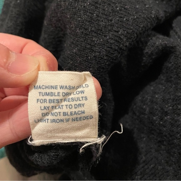 Title Nine SMALL Charcoal Grey Textured Hooded Full Zip Sweatshirt Mobetta Open - Picture 7 of 7